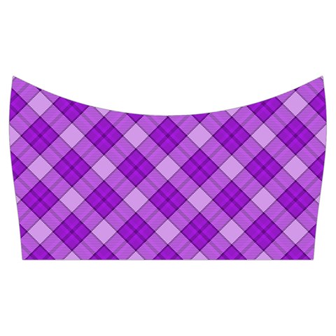 Purple Plaid Tartan 3 Diagonal (2) Knee Back Top