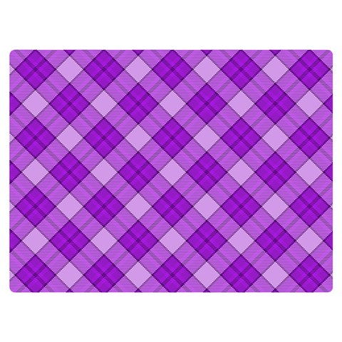 Purple Plaid Tartan 3 Diagonal (2) Two Sides Premium Plush Fleece Blanket (Baby Size) from ArtsNow.com 40 x30  Blanket Front