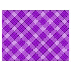 Purple Plaid Tartan 3 Diagonal (2) Two Sides Premium Plush Fleece Blanket (Baby Size) from ArtsNow.com 40 x30  Blanket Front