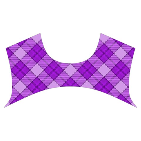 Purple Plaid Tartan 3 Diagonal (2) Women s Cut Out Long Sleeve T Front Top