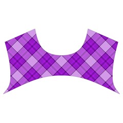 Purple Plaid Tartan 3 Diagonal (2) Women s Cut Out Long Sleeve T Front Top