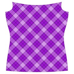 Purple Plaid Tartan 3 Diagonal (2) Women s Cut Out Long Sleeve T Front