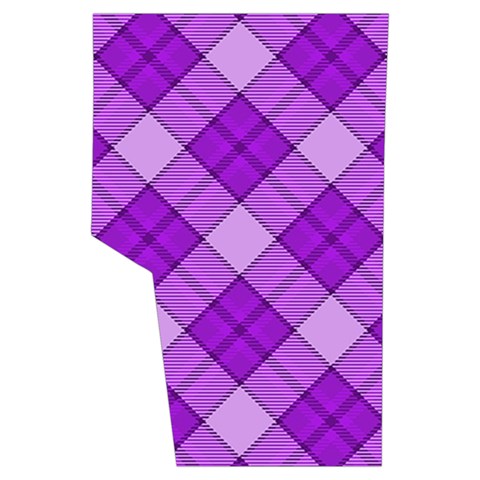 Purple Plaid Tartan 3 Diagonal (2) Men s Side Zip Front Pouch Ski And Snowboard Bib Pants	 from ArtsNow.com Back Right Center