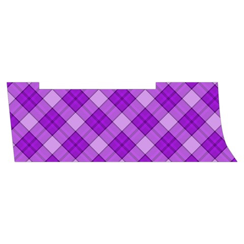 Purple Plaid Tartan 3 Diagonal (2) Men s Side Zip Front Pouch Ski And Snowboard Bib Pants	 from ArtsNow.com Waistband Right