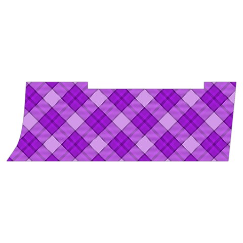 Purple Plaid Tartan 3 Diagonal (2) Men s Side Zip Front Pouch Ski And Snowboard Bib Pants	 from ArtsNow.com Waistband Left