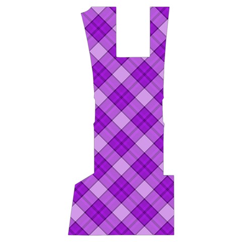 Purple Plaid Tartan 3 Diagonal (2) Men s Side Zip Front Pouch Ski And Snowboard Bib Pants	 from ArtsNow.com Front Bottom Left