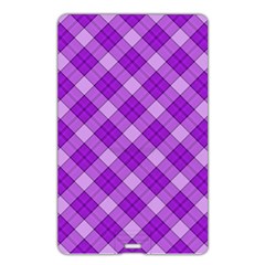 Purple Plaid Tartan 3 Diagonal (2) Name Card Style USB Flash Drive from ArtsNow.com Back