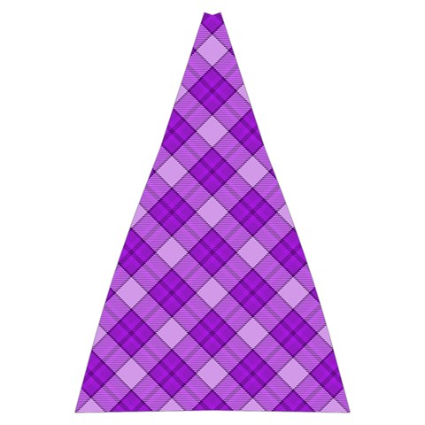 Purple Plaid Tartan 3 Diagonal (2) Automatic Folding Umbrella with Case (Large) from ArtsNow.com 13.71 x19.92  Umbrella - 3