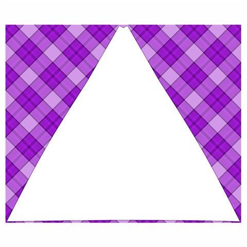 Purple Plaid Tartan 3 Diagonal (2) Automatic Folding Umbrella with Case (Small) from ArtsNow.com 19.98 x16.78  Umbrella - 1