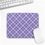 Purple Plaid Tartan 2 Diagonal Small Mousepad