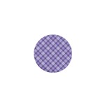 Purple Plaid Tartan 2 Diagonal 1  Mini Magnets