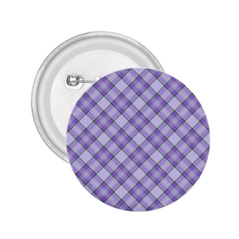 Purple Plaid Tartan 2 Diagonal 2.25  Buttons from ArtsNow.com Front