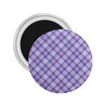 Purple Plaid Tartan 2 Diagonal 2.25  Magnets