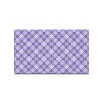 Purple Plaid Tartan 2 Diagonal Sticker (Rectangular)