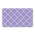 Purple Plaid Tartan 2 Diagonal Magnet (Rectangular)