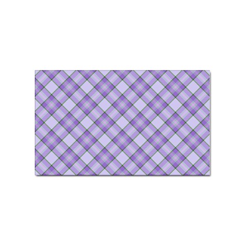 Purple Plaid Tartan 2 Diagonal Sticker Rectangular (100 pack) from ArtsNow.com Front