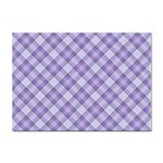 Purple Plaid Tartan 2 Diagonal Sticker A4 (10 pack)