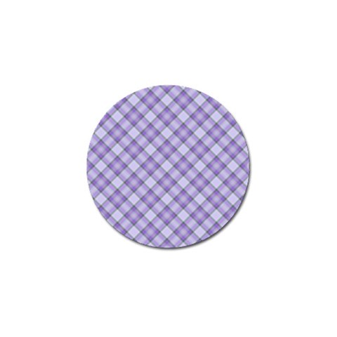 Purple Plaid Tartan 2 Diagonal Golf Ball Marker from ArtsNow.com Front