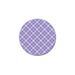 Purple Plaid Tartan 2 Diagonal Golf Ball Marker