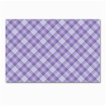 Purple Plaid Tartan 2 Diagonal Postcard 4 x 6  (Pkg of 10)