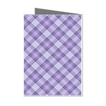 Purple Plaid Tartan 2 Diagonal Mini Greeting Cards (Pkg of 8)