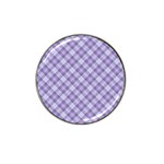 Purple Plaid Tartan 2 Diagonal Hat Clip Ball Marker