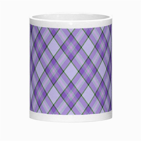 Purple Plaid Tartan 2 Diagonal Morph Mug from ArtsNow.com Center