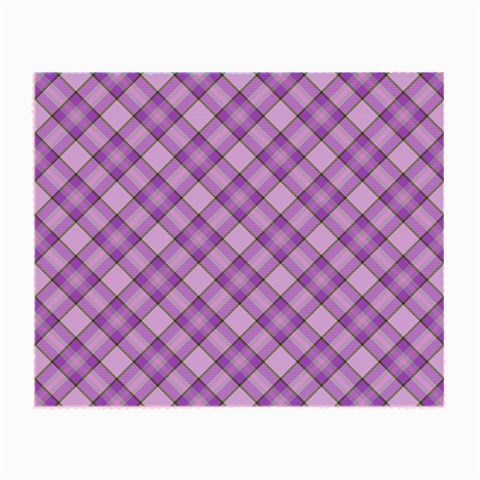 Purple Plaid Tartan 2 Diagonal Small Glasses Cloth from ArtsNow.com Front