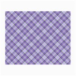 Purple Plaid Tartan 2 Diagonal Small Glasses Cloth