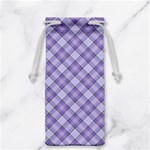 Purple Plaid Tartan 2 Diagonal Jewelry Bag