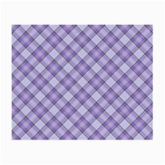 Purple Plaid Tartan 2 Diagonal Small Glasses Cloth (2 Sides) from ArtsNow.com Front