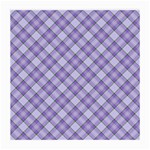 Purple Plaid Tartan 2 Diagonal Medium Glasses Cloth