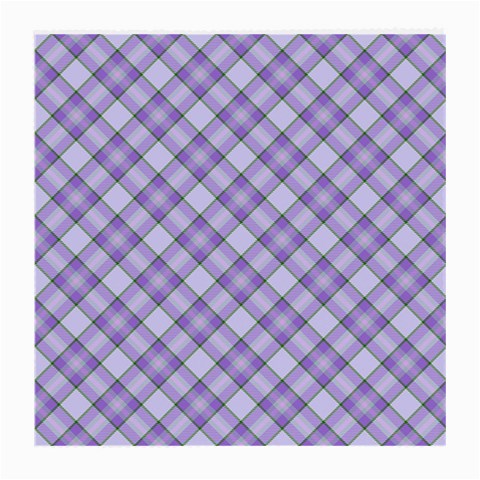 Purple Plaid Tartan 2 Diagonal Medium Glasses Cloth (2 Sides) from ArtsNow.com Back