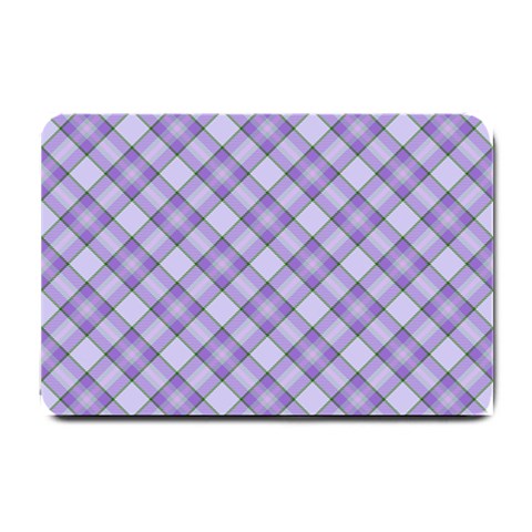 Purple Plaid Tartan 2 Diagonal Small Doormat from ArtsNow.com 24 x16  Door Mat