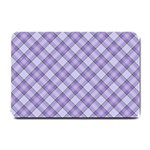 Purple Plaid Tartan 2 Diagonal Small Doormat