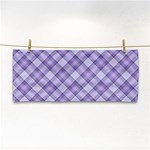 Purple Plaid Tartan 2 Diagonal Hand Towel