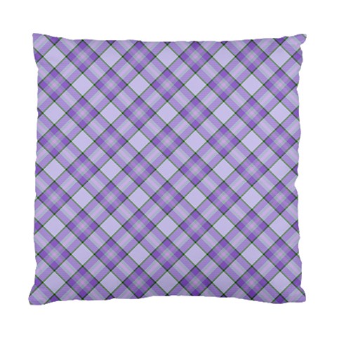 Purple Plaid Tartan 2 Diagonal Standard Cushion Case (Two Sides) from ArtsNow.com Front