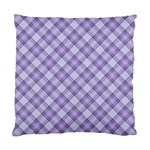 Purple Plaid Tartan 2 Diagonal Standard Cushion Case (Two Sides)