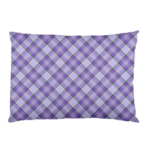 Purple Plaid Tartan 2 Diagonal Pillow Case from ArtsNow.com 26.62 x18.9  Pillow Case