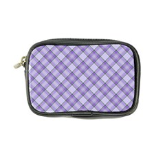 Purple Plaid Tartan 2 Diagonal Coin Purse from ArtsNow.com Front