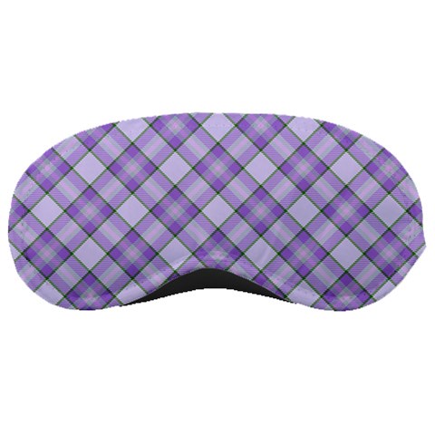 Purple Plaid Tartan 2 Diagonal Sleep Mask from ArtsNow.com Front