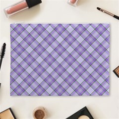 Purple Plaid Tartan 2 Diagonal Cosmetic Bag (XL) from ArtsNow.com Front