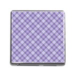 Purple Plaid Tartan 2 Diagonal Memory Card Reader (Square 5 Slot)