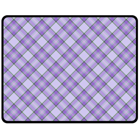 Purple Plaid Tartan 2 Diagonal Fleece Blanket (Medium) from ArtsNow.com 60 x50  Blanket Front