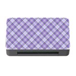 Purple Plaid Tartan 2 Diagonal Memory Card Reader with CF