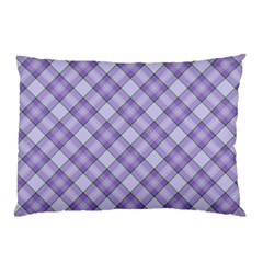 Purple Plaid Tartan 2 Diagonal Pillow Case (Two Sides) from ArtsNow.com Front