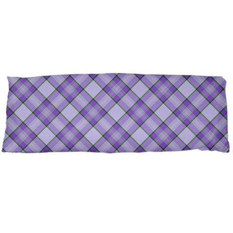 Purple Plaid Tartan 2 Diagonal One Side Body Pillow Cases from ArtsNow.com Body Pillow Case