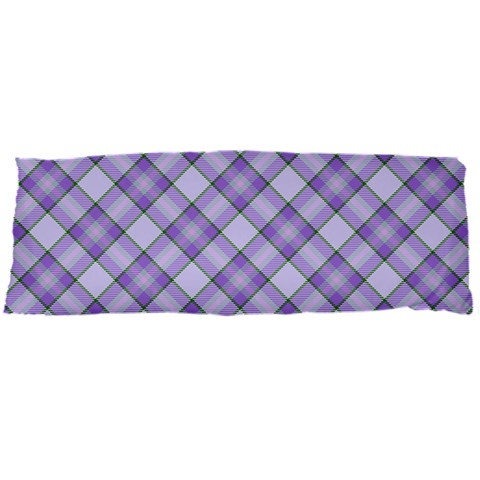 Purple Plaid Tartan 2 Diagonal 21 x60  Body Pillow Case Dakimakura (Two Sides) from ArtsNow.com Front