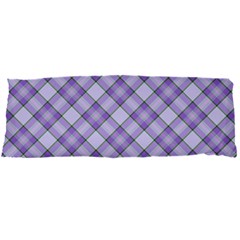 Purple Plaid Tartan 2 Diagonal 21 x60  Body Pillow Case Dakimakura (Two Sides) from ArtsNow.com Back