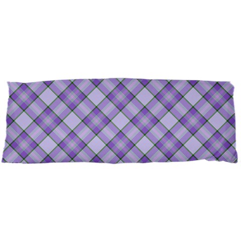 Purple Plaid Tartan 2 Diagonal 15 x40  Body Pillow Case Dakimakura (Two Sides) from ArtsNow.com Back